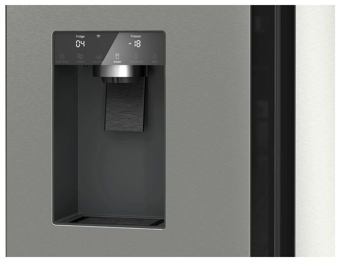Side-by-Side Kühl-/ Gefrierkombination 375 l / 199 l 327 kWh NoFrost 1830 mm x 905 mm  Serie 6 KFD96APEA (Edelstahl) 