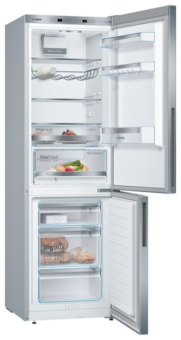 214 l / 94 l Kühl-Gefrierkombi freistehend 149 kWh Jahr  Serie 6 KGE36AICA (Edelstahl) 