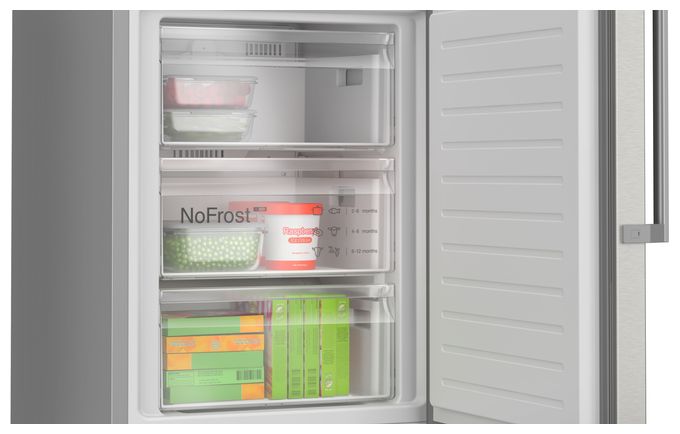 260 l / 103 l Kühl-Gefrierkombi freistehend NoFrost 112 kWh Jahr  Serie 6 KGN39AIAU (Edelstahl) 