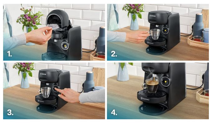 Kaffeekapsel Maschine  TAS162E Tassimo Finesse (Schwarz) 
