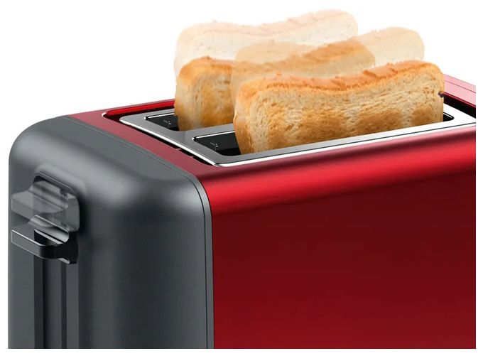 Toaster 970 W 2 Scheibe(n)  TAT3P424DE DesignLine (Schwarz, Rot) 