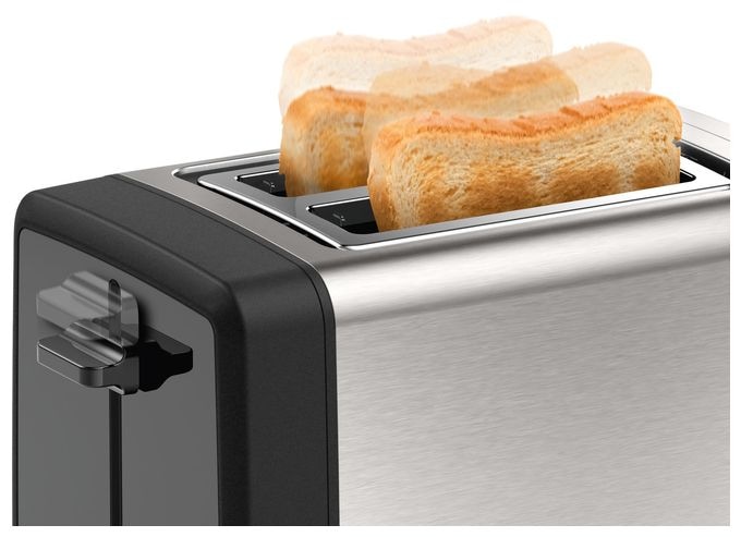 Toaster 970 W 2 Scheibe(n)  TAT4P420 DesignLine (Schwarz, Edelstahl) 