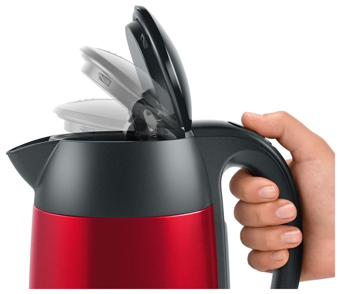 1,7 l Wasserkocher 2400 W  TWK3P424 DesignLine (Grau, Rot) 