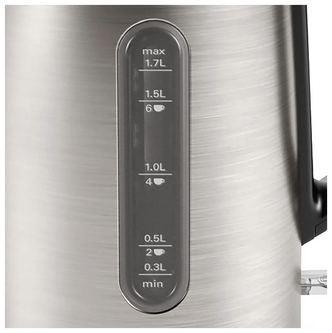 1,7 l Wasserkocher 2400 W  TWK4P440 DesignLine (Schwarz, Edelstahl) 