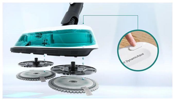 Handstaubsauger Beutellos bis 35 min Laufzeit 18 V HEPA (Aqua-Farbe, Schwarz, Silber, Weiß) Unlimited 7 BSS712XHYG ProHygienic Aqua 
