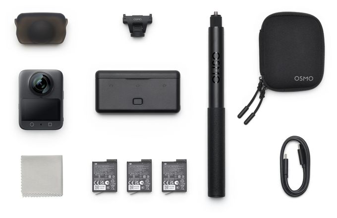 15520 x 7760 Pixel Aktion Kamera 120 MP  Osmo 360 Adventure Combo (Schwarz) 
