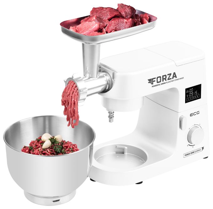 1500 W Küchenmaschine 6,5 l  Forza 5500 (Edelstahl, Weiß) 