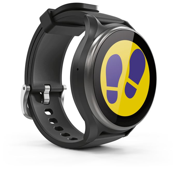 Digital Smartwatch Rund IP68 4G  Watch LTE (Schwarz, Silber) 