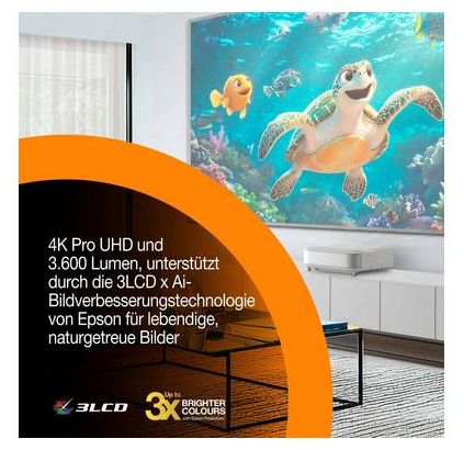 UHD 4K (3840x2160) 3LCD Laser Standard Throw-Projektor  EH-LS670B (Weiß) 