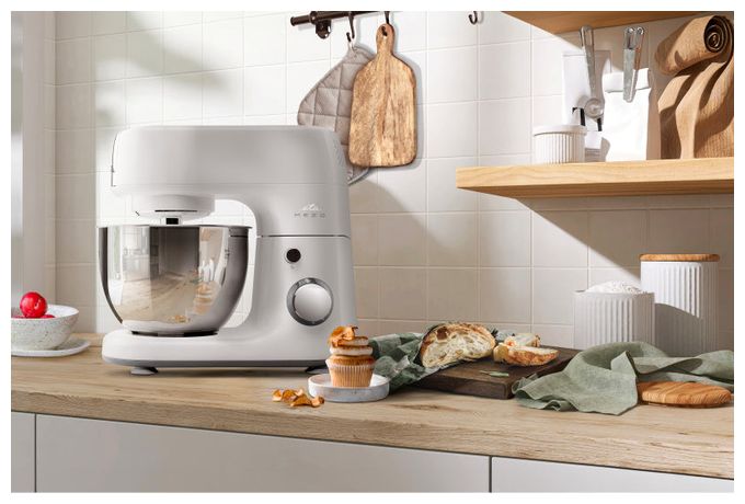 1000 W Küchenmaschine 4 l  Mezo III Bravo (Edelstahl, Weiß) 