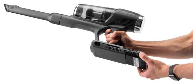 Handstaubsauger Beutellos bis 40 min Laufzeit 25,2 V HEPA  Sonar (Grau) 