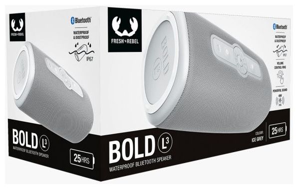 40 W Bluetooth Lautsprecher IP67 Laufzeit bis 25 h  Rockbox Bold L3 (Grau) 