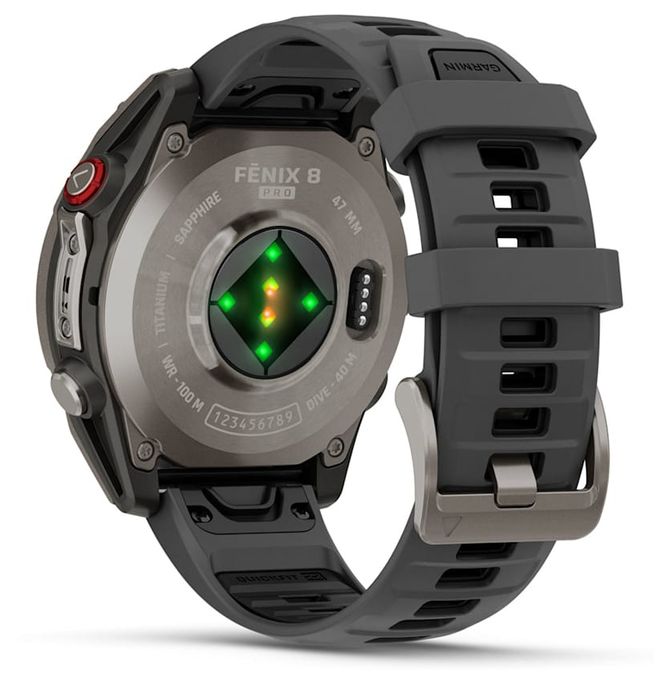 Digital 47 mm Smartwatch Rund 360 h  Fenix 8 Pro (Graphit, Titan) 