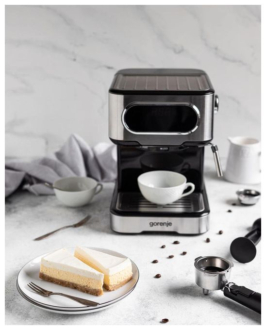 Siebträger Kaffeemaschine 15 bar  ESCM15DBK (Schwarz, Edelstahl) 