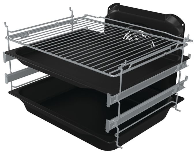 Freistehender Herd Elektro groß AquaClean AutoClean mit Glaskeramik Kochfeld GECS5C70XPA 