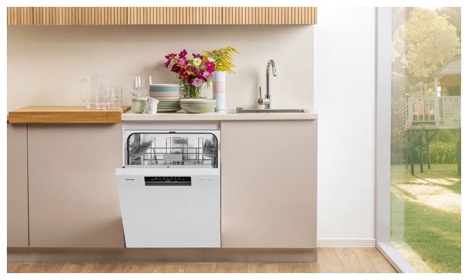 60 cm Geschirrspüler unterbaufähig leise 14 Maßgedecke aquaStop Funktion Auto Open (Weiß) GU642C90W 