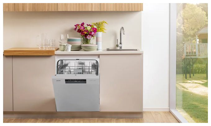 60 cm Geschirrspüler unterbaufähig leise 14 Maßgedecke aquaStop Funktion Auto Open (Silber) GU642C90X 