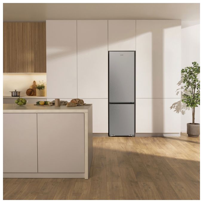 253 l / 130 l Kühl-Gefrierkombi freistehend NoFrost 181,59 kWh Jahr (Grau, Edelstahl, Dunkles Grau) NRB620C6X4WFE 