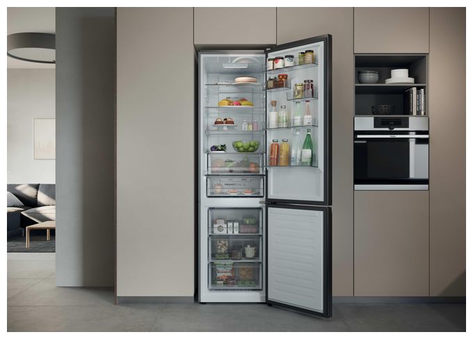 289 l / 120 l Kühl-Gefrierkombi freistehend NoFrost 114 kWh Jahr  HDPR1620ANPK (Edelstahl) 