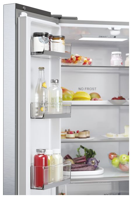 Side-by-Side Kühl-/ Gefrierkombination 306 l / 140 l 298 kWh NoFrost 1900 mm x 700 mm  HFR5719ENMG (Silber) 