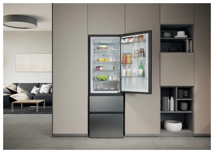 235 l / 125 l Kühl-Gefrierkombi freistehend NoFrost 173 kWh Jahr  HTR3618CNMG (Silber) 