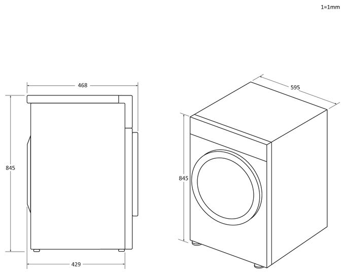 8 kg Frontlader Waschmaschine 1400 U/min aquaStop Funktion HW80-BP14657TU1 