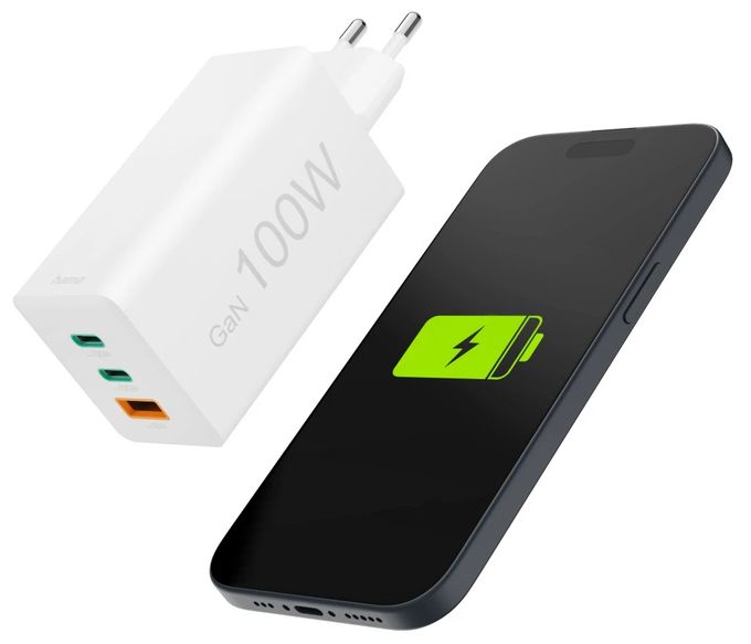 00201997 Schnellladegerät max 100W, 2xUSB-C, 1xUSB-A 
