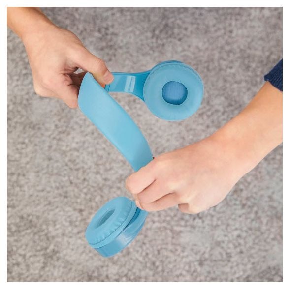 Ohraufliegender Bluetooth Kopfhörer kabellos 48 h Laufzeit USB Typ-C  184182 Teens Guard II (Blau, Orange) 