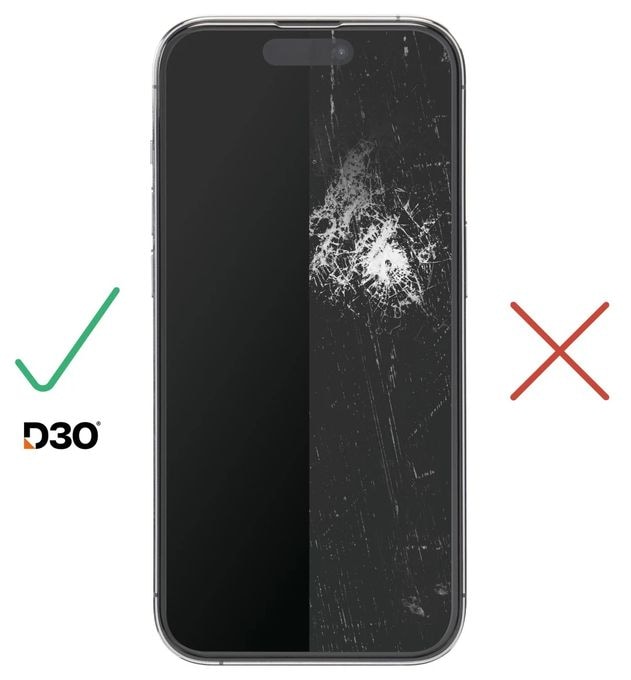 Klare Bildschirmschutzfolie Kunststoff 9H für  Apple iPhone 16 Pro Schlagfest, Kratzresistent, Splitterfrei, Schockresistent 222790 Super Hybrid 
