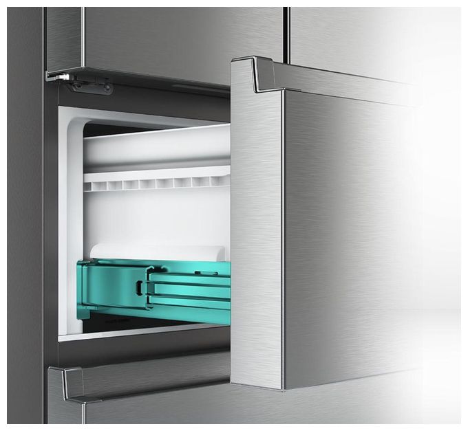 Side-by-Side Kühl-/ Gefrierkombination French Door 336 l / 149 l 295 kWh NoFrost 2000 mm x 700 mm  RF632N4WIE (Grau, Edelstahl) 
