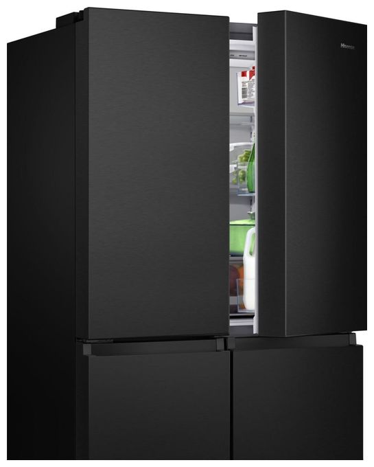 Side-by-Side Kühl-/ Gefrierkombination French Door 393 l / 95 l 320 kWh NoFrost 1785 mm x 912 mm  RQ758N4SAFE (Schwarz) 