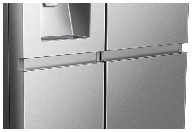Side-by-Side Kühl-/ Gefrierkombination 417 l / 200 l 221 kWh NoFrost 1795 mm x 910 mm  RS818N4TIC (Grau, Edelstahl) 