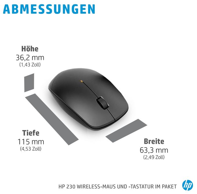 Büro Tastatur RF Wireless 2.4 GHz  230 (Schwarz) 
