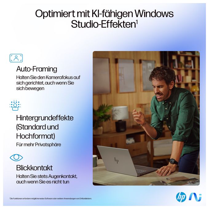 2K Ultra HD Notebook 35,6 cm (14 Zoll) 2240 x 1400 Pixel 1 TB SSD Windows 11 Home AMD Ryzen 9 max. 5 GHz  OmniBook Ultra 14-fd0094ng (Silber) 
