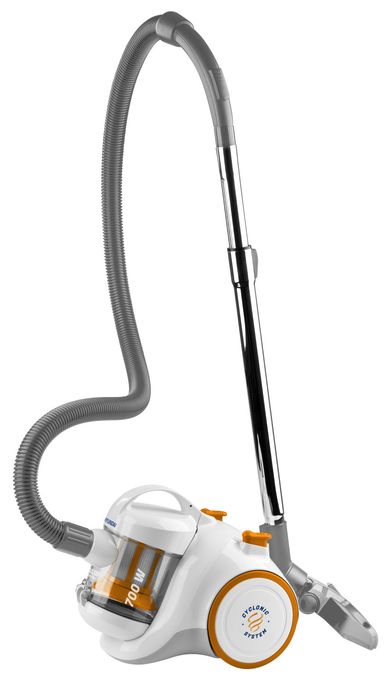 Bodenstaubsauger Beutellos 700 W HEPA  VC009 (Weiß, Orange) 