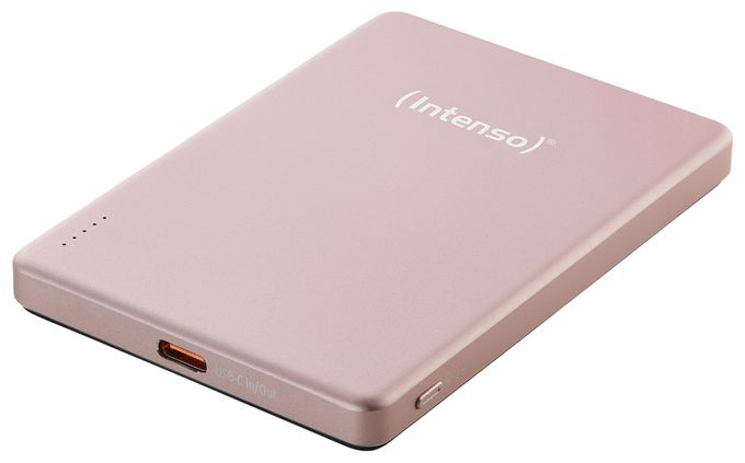 MW5000 Magnetische Powerbank 5000 mAh – MagSafe kompatibel, Wireless Charging 15W, USB-C PD 20W, Flach & Kompakt – Geprüft in Deutschland – Rosé 