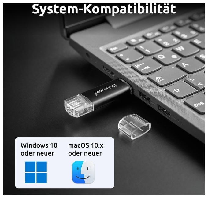 USB Type-A / USB Type-C Stick 32 GB  Twist Line (Anthrazit) 