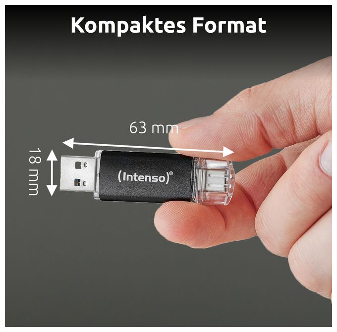 USB Type-A / USB Type-C Stick 128 GB  Twist Line (Anthrazit) 