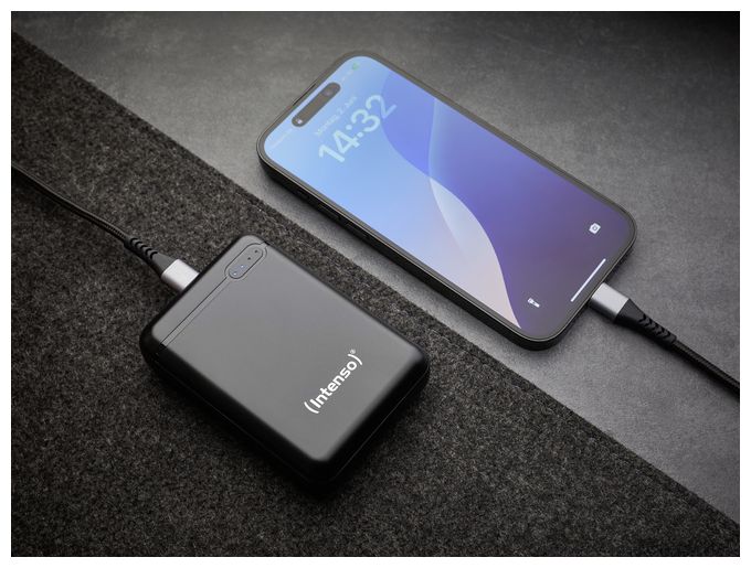10000 mAh Powerbank Micro-USB + USB Type-C  XS (Schwarz) 