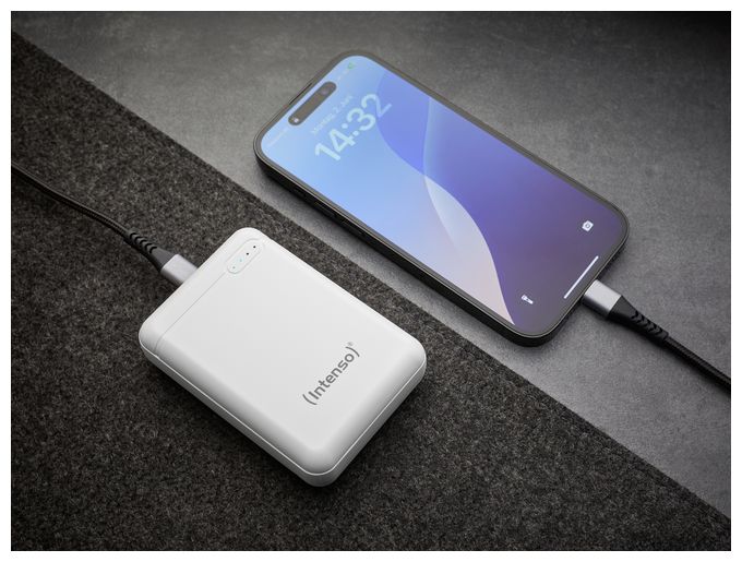 10000 mAh Powerbank Micro-USB + USB Type-C  XS (Weiß) 