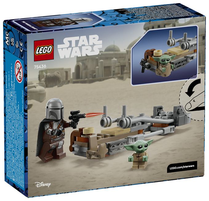 Der Mandalorianer und Grogu auf ihrem Speeder Bike™ 