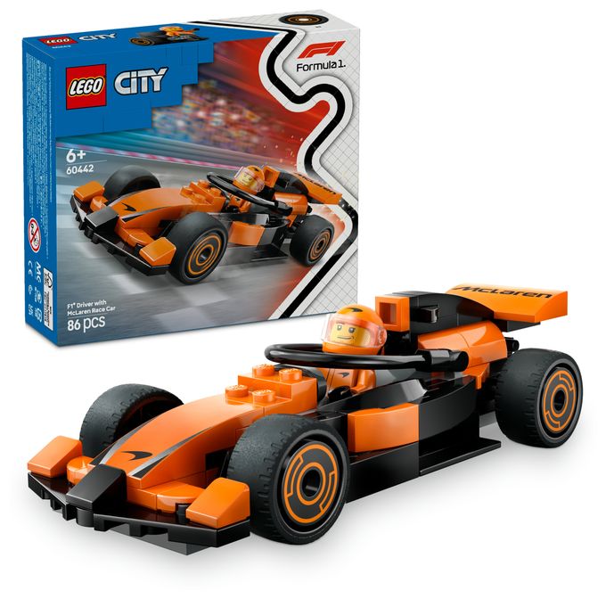 F1® Rennfahrer mit McLaren Rennauto 