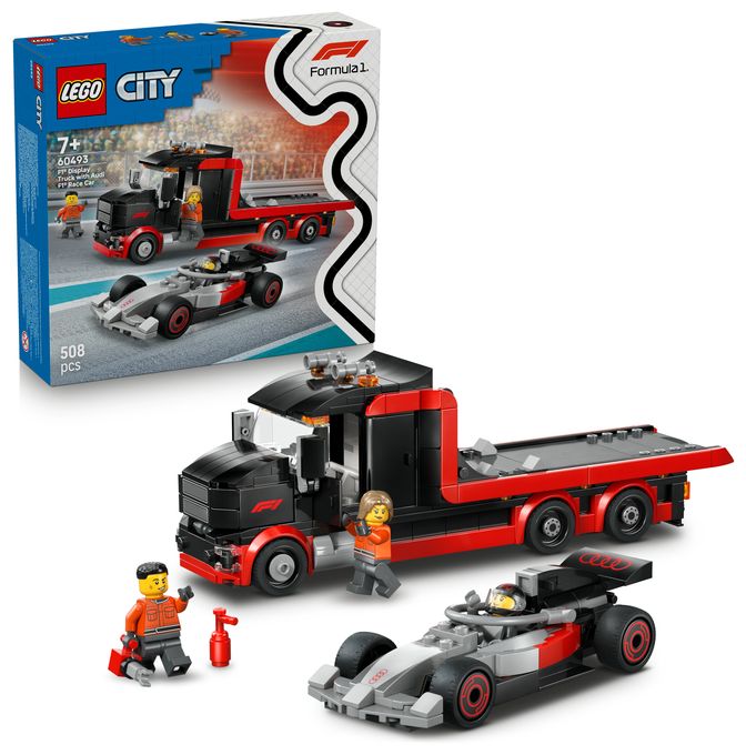 F1® Truck mit Audi F1® Rennwagen 