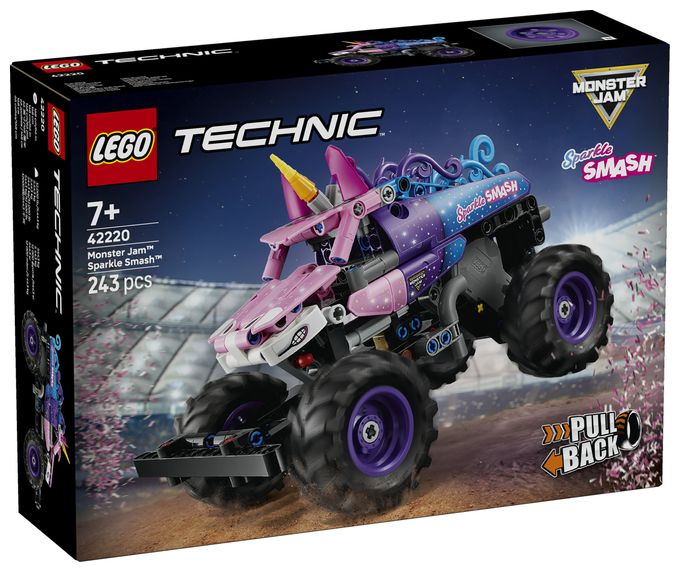 Monster JamTM Sparkle SmashTM mit Rückziehmotor 