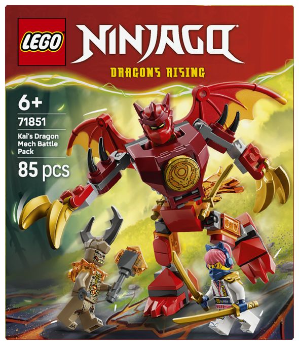 85 Teile  NINJAGO Kais Drachen-Mech Battle Set (Mehrfarbig) 
