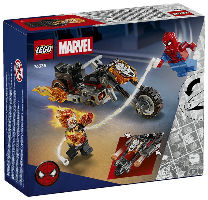 Spider-Man vs. Ghost Rider auf seinem Motorrad 