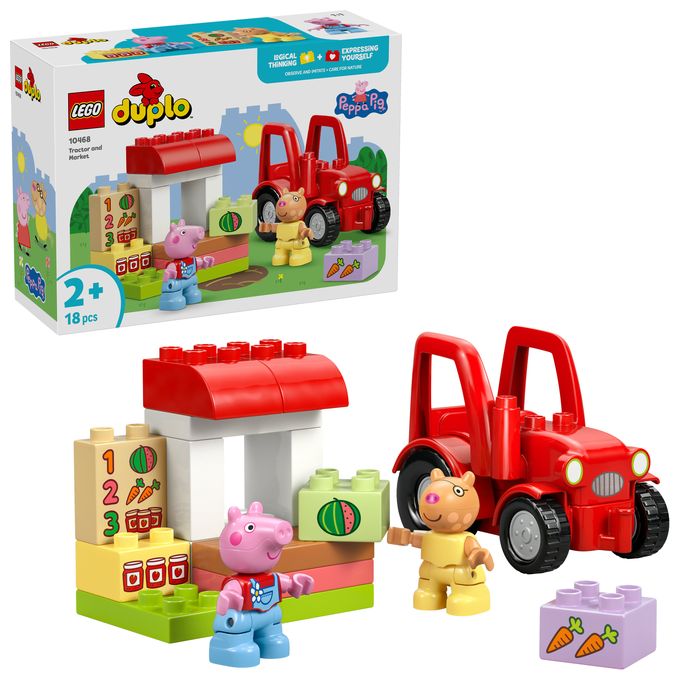 Traktor und Marktstand 
