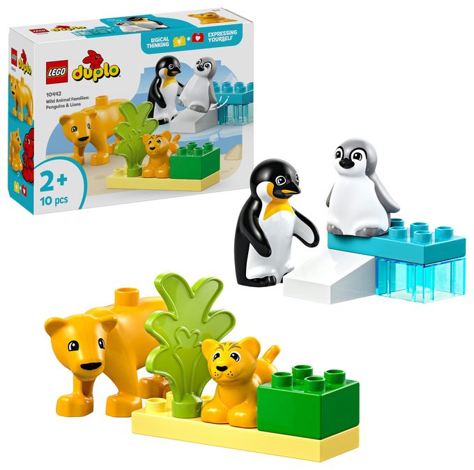 Wildtier-Familien: Pinguine und Löwen 