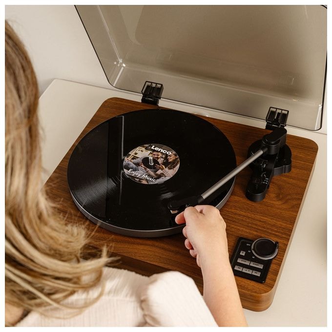 Audio-Plattenspieler mit Riemenantrieb  LBTA-165WD (Schwarz, Holz) 