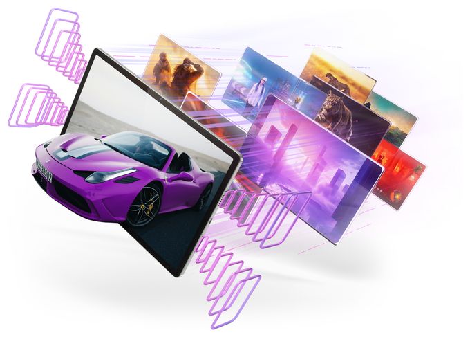 128 GB Tablet 32,3 cm (12.7 Zoll) Android 13 MP (Luna Grey) Idea Tab Pro inkl. Stift & Moto Buds 